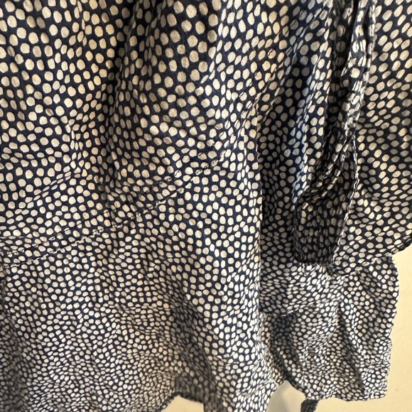 Vineyard Vines Midi Navy Dot Wrap Dress - Picture 4 of 6